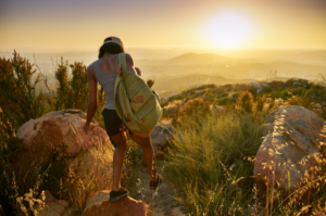 Woman hiking in nature