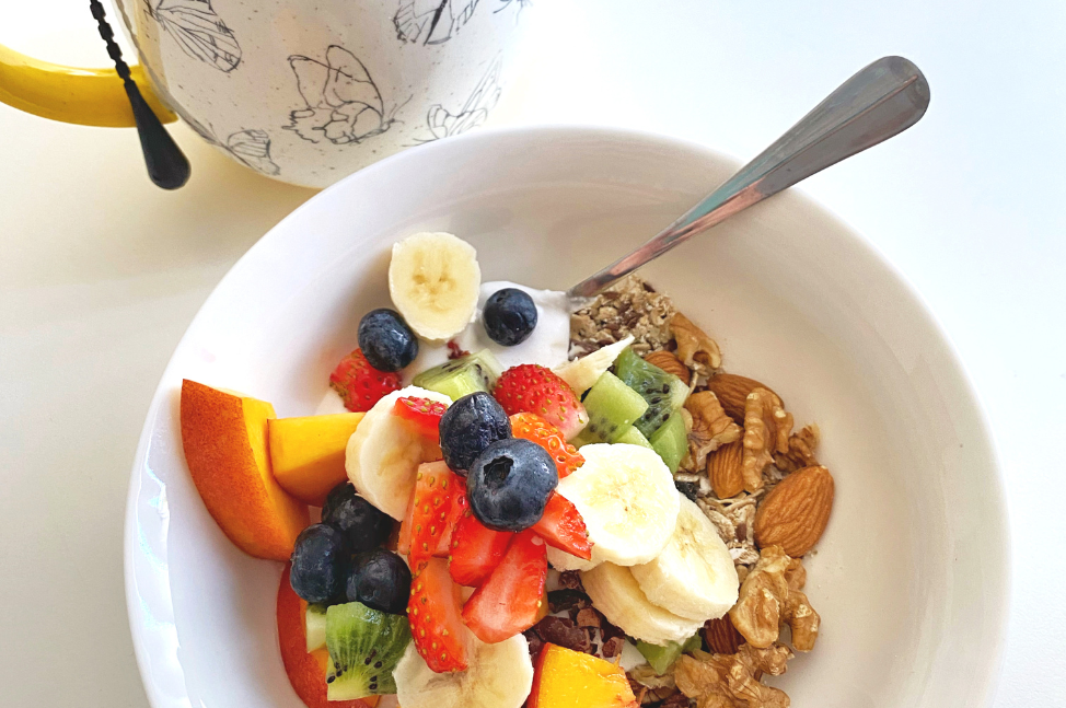 fresh fruit and granola