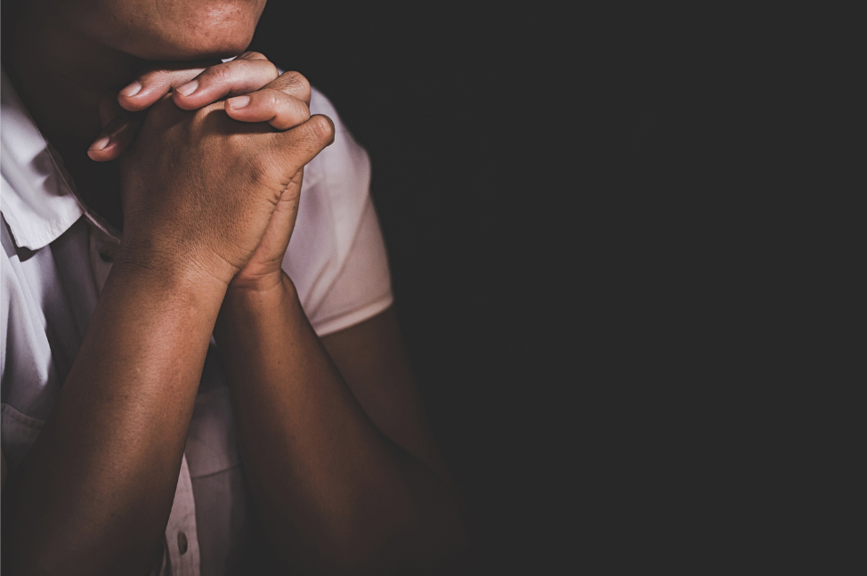 man praying